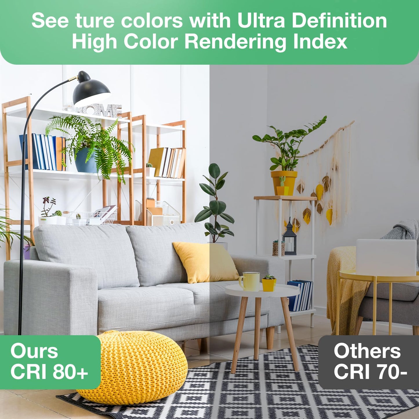 DEGNJU LED Light Bulbs, 100 Watt Equivalent LED Bulbs A19, 5000K Daylight Light Bulb, 1500 Lumens, E26 Standard Base, Non-Dimmable, 13W Bright White LED Bulbs for Bedroom Home Office, 12 Pack