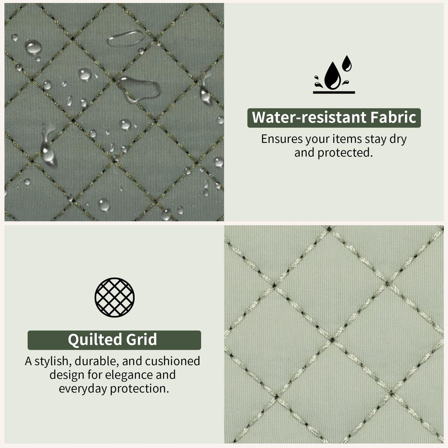 Lavarach Keychain Wallet Quilted Grid Mini Zip Around Wristlet Wallets for Women Detachable Dual Pouch Wristlet Portable Coin Purse Small Wallets Green