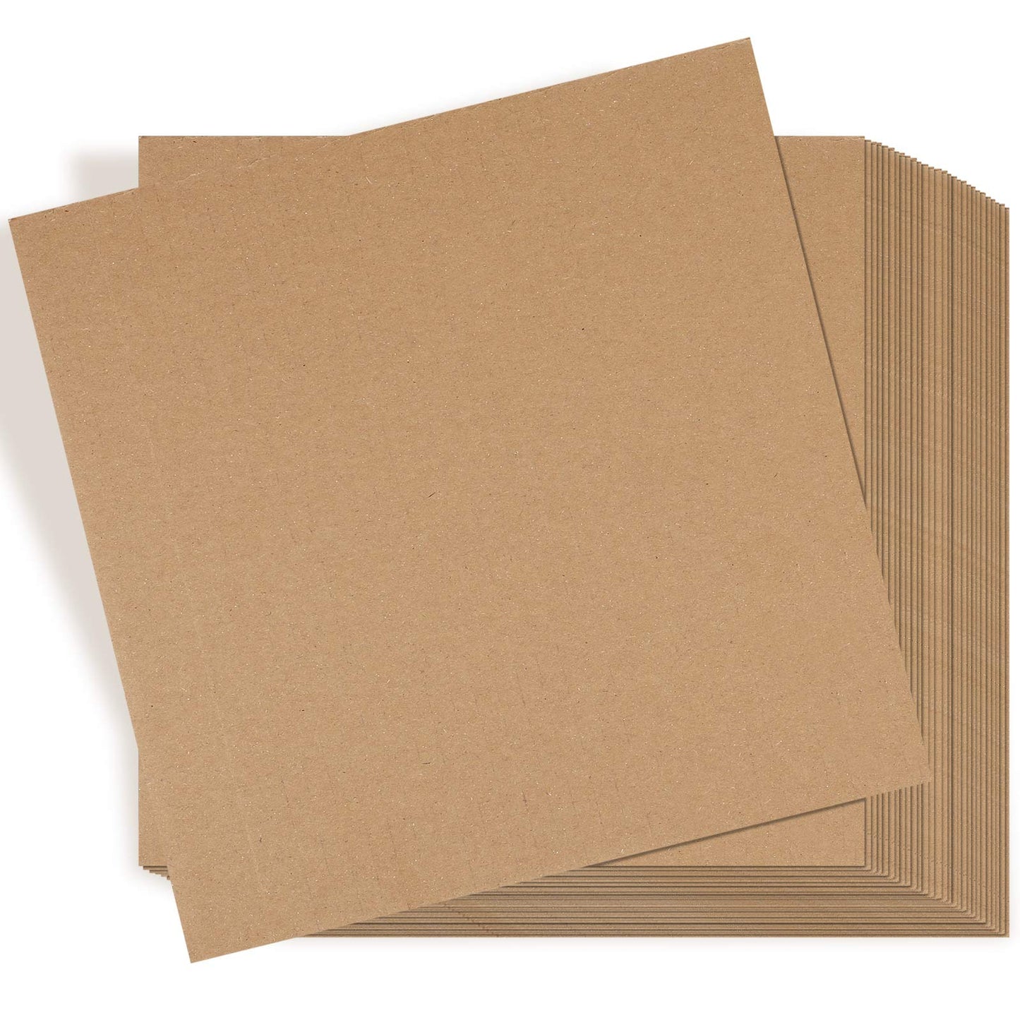 50 Pack Corrugated Cardboard Sheets Flat Cardboard Inserts Flat Squares Separators for Art Projects DIY Crafts Supplies(5 x 7 Inch,Brown)