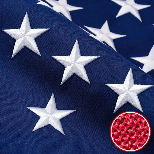 American Flag 2x3 FT TearProof Series, Heavy Duty Tough Spun Polyester USA Flags High Wind for Outside Outdoor with Durable Embroidered Stars Sewn Stripes Brass Grommets