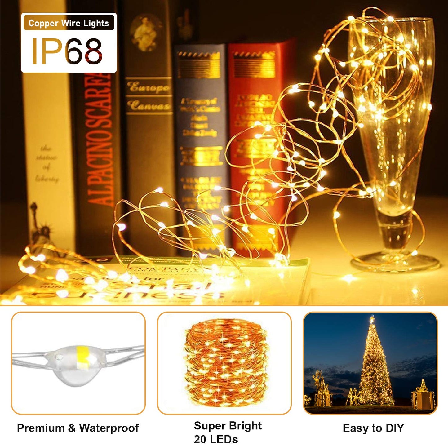 12 Pack Valentine's Day Fairy Lights Battery Operated, 3 Speed Modes, Extra 12 Batteries for Replacement, 7Ft 20 LED Mini String Light, Waterproof Copper Wire, Twinkle Firefly Lights for Christmas