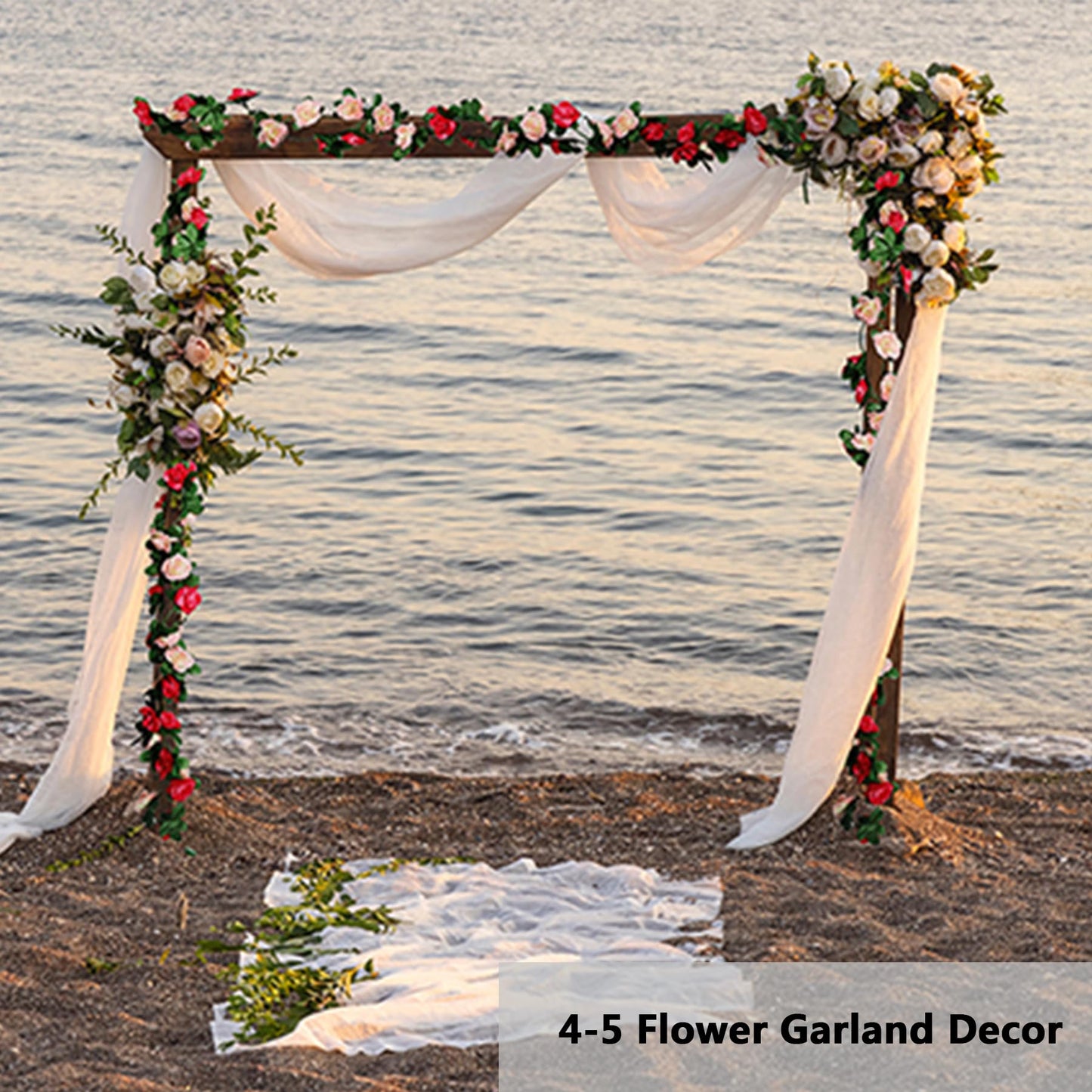 AWARDSEN 5PC 41FT Spring Flower Garland Pink Fake Flower Vine Artificial Flowers Garland Hanging Vines with Flowers Strings Wedding Decoration Spring Flower Garlands