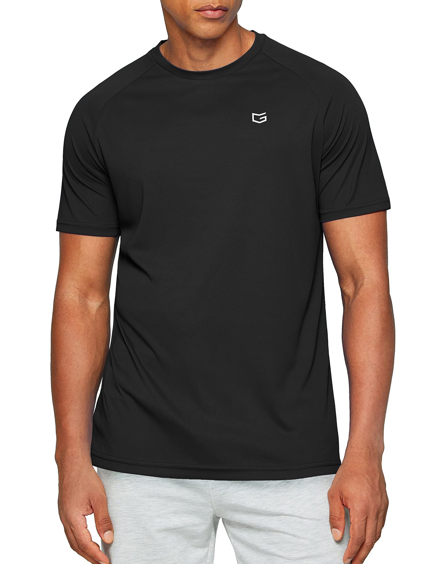 Men's Dry Fit Short Sleeve T-Shirt Crewneck Lightweight Tee Shirts for Men Workout Athletic Casual