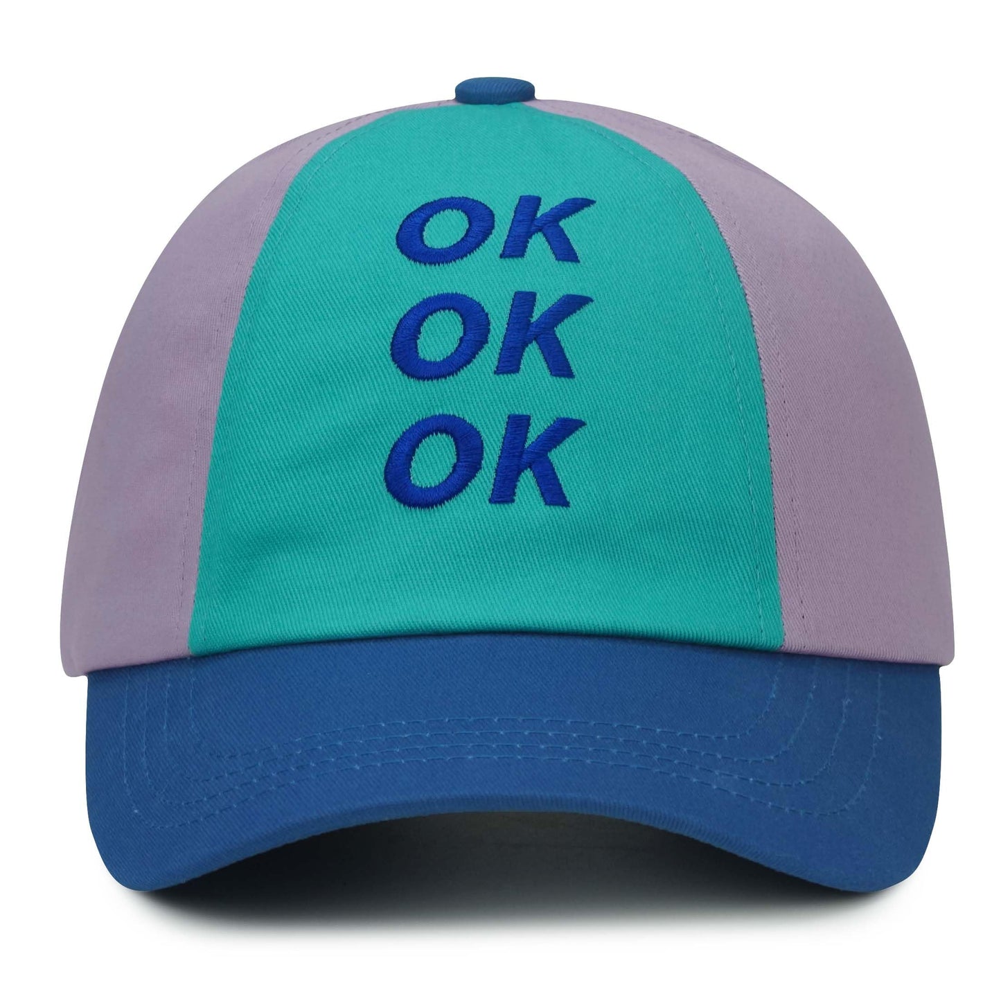 CLAPE Stylish Colorblock Baseball Cap for Women, Breathable Cotton Embroidery UV Protection Unstructured Outdoor Sport Cap