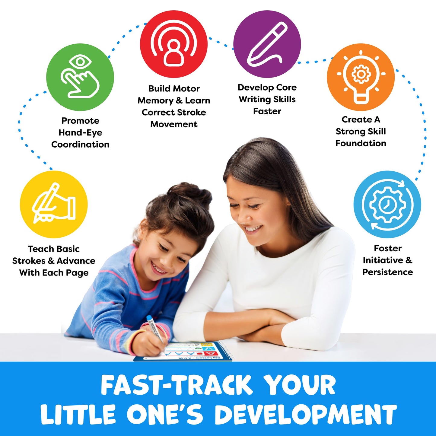 Preschool Learning Activities - Tracing Books for Kids Ages 3-5 - Toddler Handwriting Practice - Letter Tracing for Kids Preschool Kindergarten Workbooks 3-4, 4-5 - Learning Books - Summer Toys