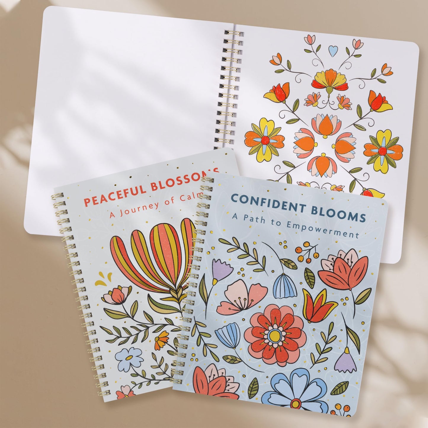 ZICOTO Beautiful Adult Coloring Book Set of 2 for Relaxation - Affirmation and Inspirational Books Making it a Great Gift - Perfect Stress-Relieving Books Fun to Color for Women