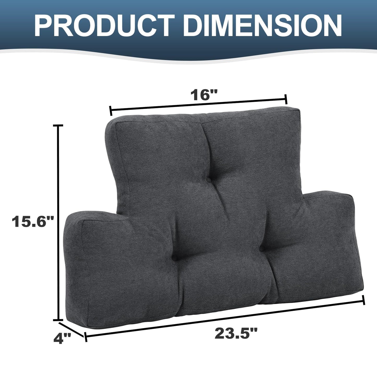 TANYOO Back Pillow for Recliner Lumbar Support Pillow Soft and Fluffy Back Support Cushion Thick Lumbar Cushion for Chairs, Recliners,Sofa, Couch and Bed for Pain Relief