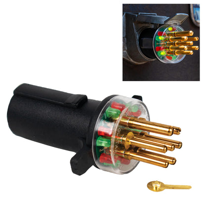 Innovative Products of America (7865L) 7-Way Round Pin Tractor Trailer Circuit Chaser™ for Testing Turn Signals, Hazard Lights, Brake Lights and More