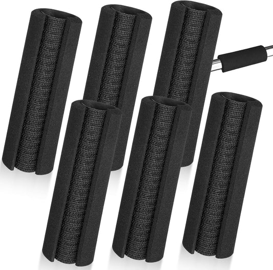6Pcs Handle Grips, 4.3 Inch NBR Buffer Tube Cover, Soft Foam Grip, Anti-Slip Handle Covers for Fitness Sports Equipment Gardening Tools Bicycle Handlebar Replacement(Black)