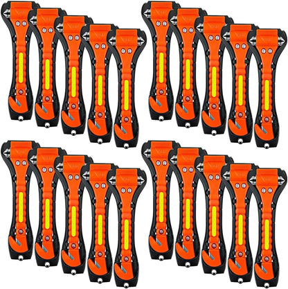 20 Pack Car Safety Hammer, 2 in 1 Car Escape Tool Seatbelt Cutter and Car Window Glass Hammer Breaker for Home Rescue and Car Emergency Escape Tools
