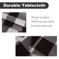 2 Pack Waterproof Polyester Fabic Rectangle Checkered Tablecloth，60x120 Outdoor Table Cloth，Oil Stain Prevention Table Cloth for Pinics and Parties（Chocolate and White）