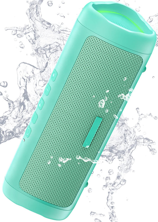 Bluetooth Speaker, IPX5 Waterproof Speaker with HD Sound, Up to 20H Playtime, TWS Pairing, BT5.3, Portable Wireless Speakers for Home/Party/Outdoor/Beach, Electronic Gadgets, Birthday Gift (Teal)