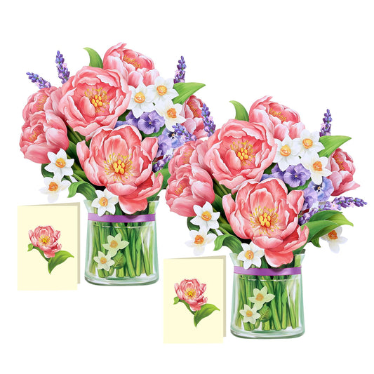 Pop Up Flower Cards, Paper Flowers Bouquet 12’‘ Daisies and Butterflies 3D Popup Graduation Cards with Blank Note and Envelope, Birthday, Wedding Decor, Thank You Gifts for Women Mom Girls Friends