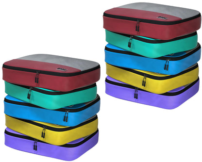 Large Packing Cubes for Travel - 10pc Packing Cubes for Suitcases - Lightweight Luggage Organizer Bags