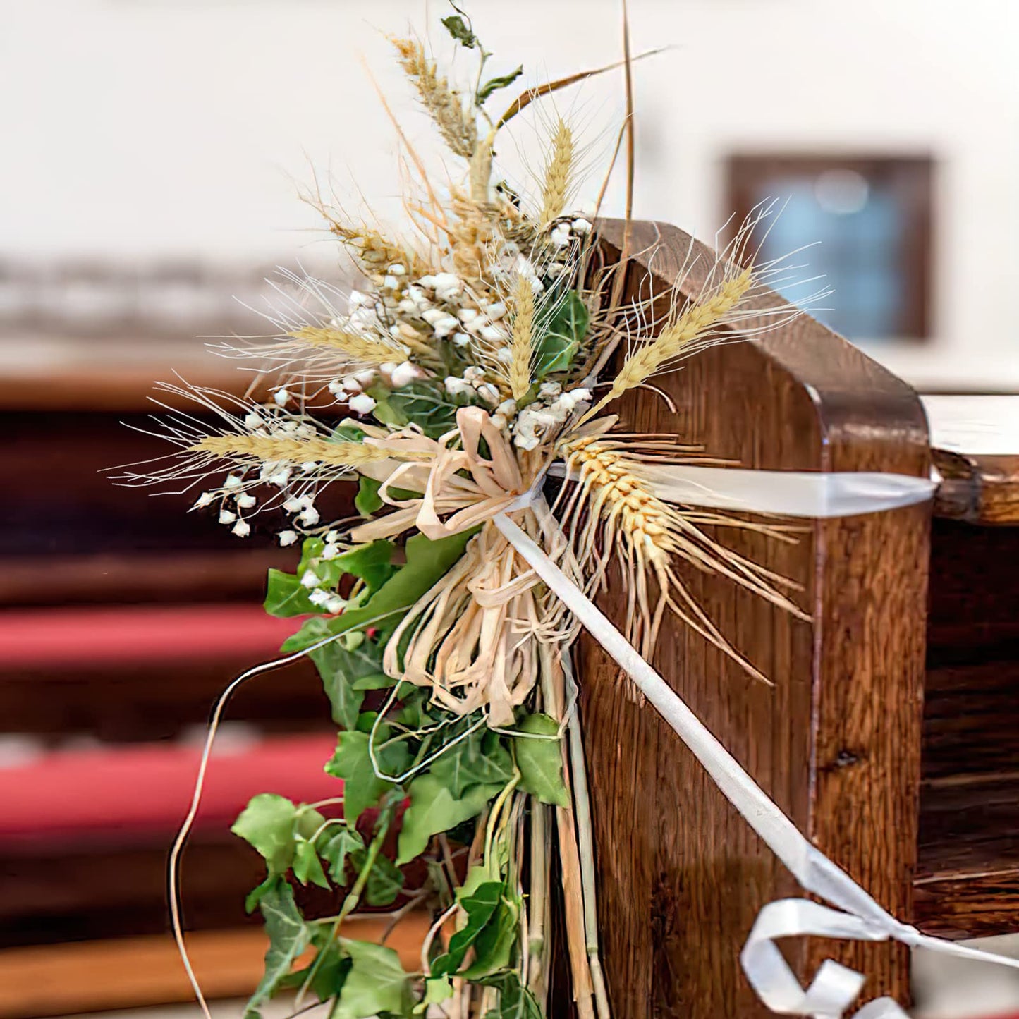 CISDUEO 100 Pcs Dried Wheat Stalks Bundle Grass Natural Dried Wheat Sheaves Stems Dried Flowers Arrangement Bouquet for Wedding Party Table Centerpiece Fall Harvest Wreath Boho Decor Farmhouse DIY