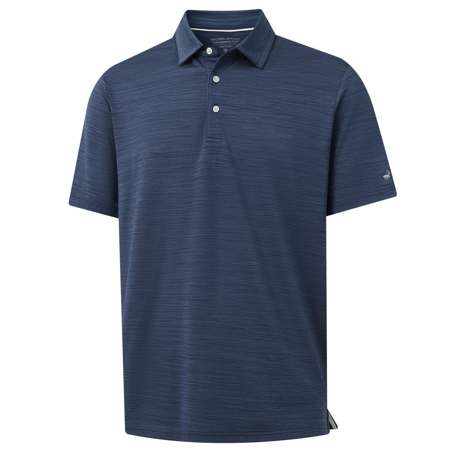 Rouen Polo Shirts for Men Dry Fit Performance Moisture Wicking Casual Jacquard Heather Collared Mens Golf Shirts Short Sleeve