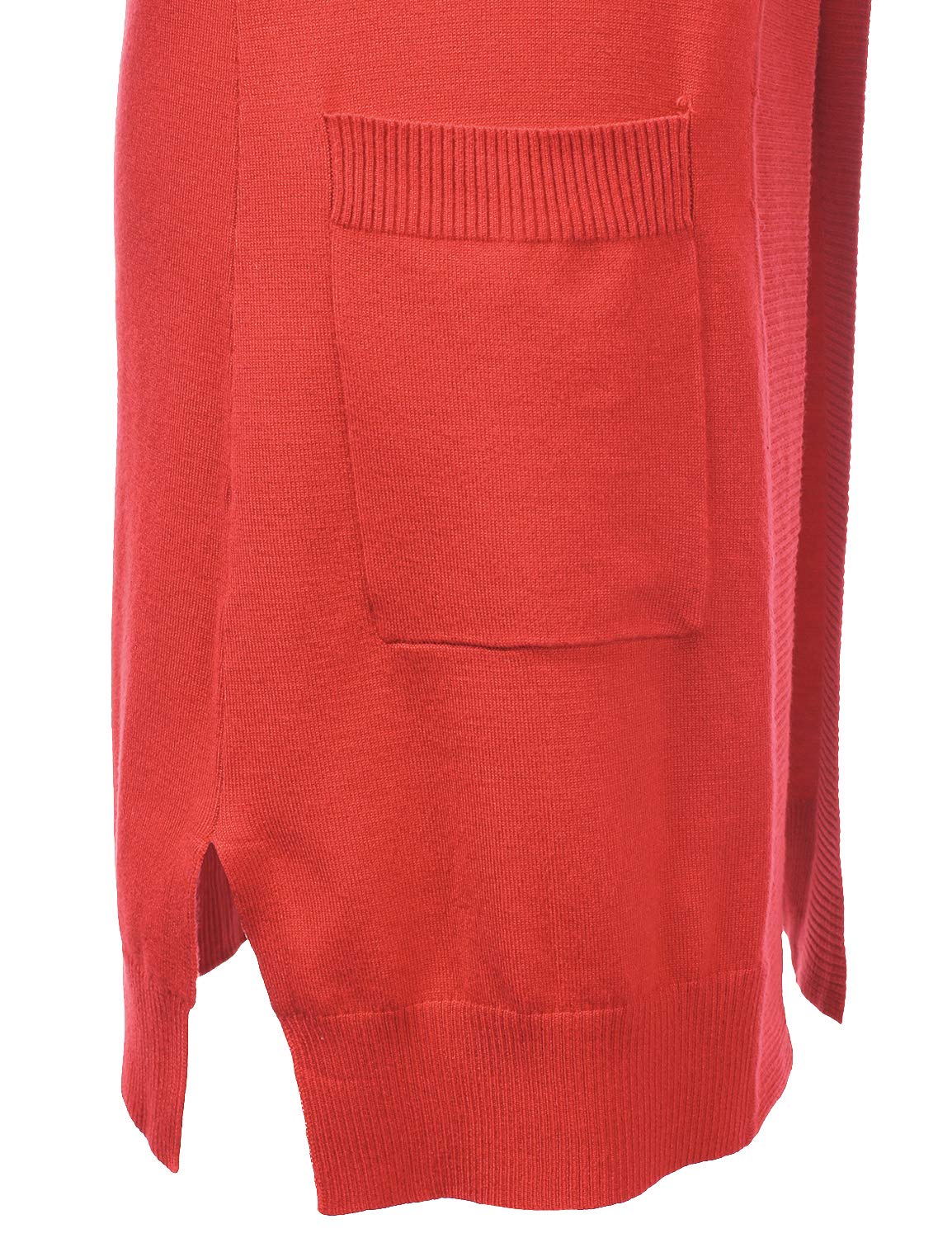 JJ Perfection Womens Casual Long Knit Cardigan Long Sleeve with Pockets Lightweight Open Front Sweater Jacket with Plus Size