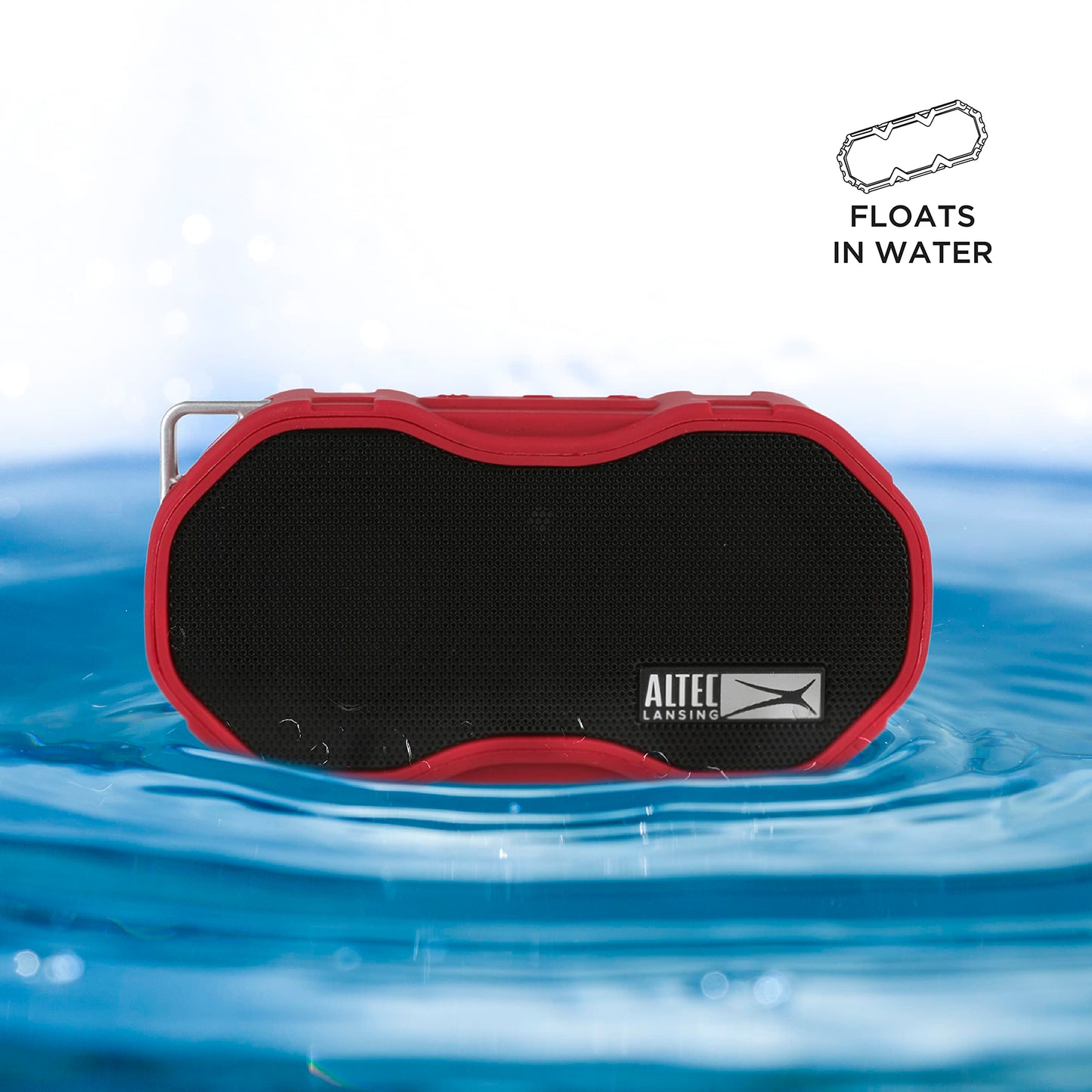 Altec Lansing Baby Boom XL - Waterproof Bluetooth Speaker, Wireless & Portable Speaker for Travel & Outdoor Use, Deep Bass & Loud Sound, 2 Pack, Red