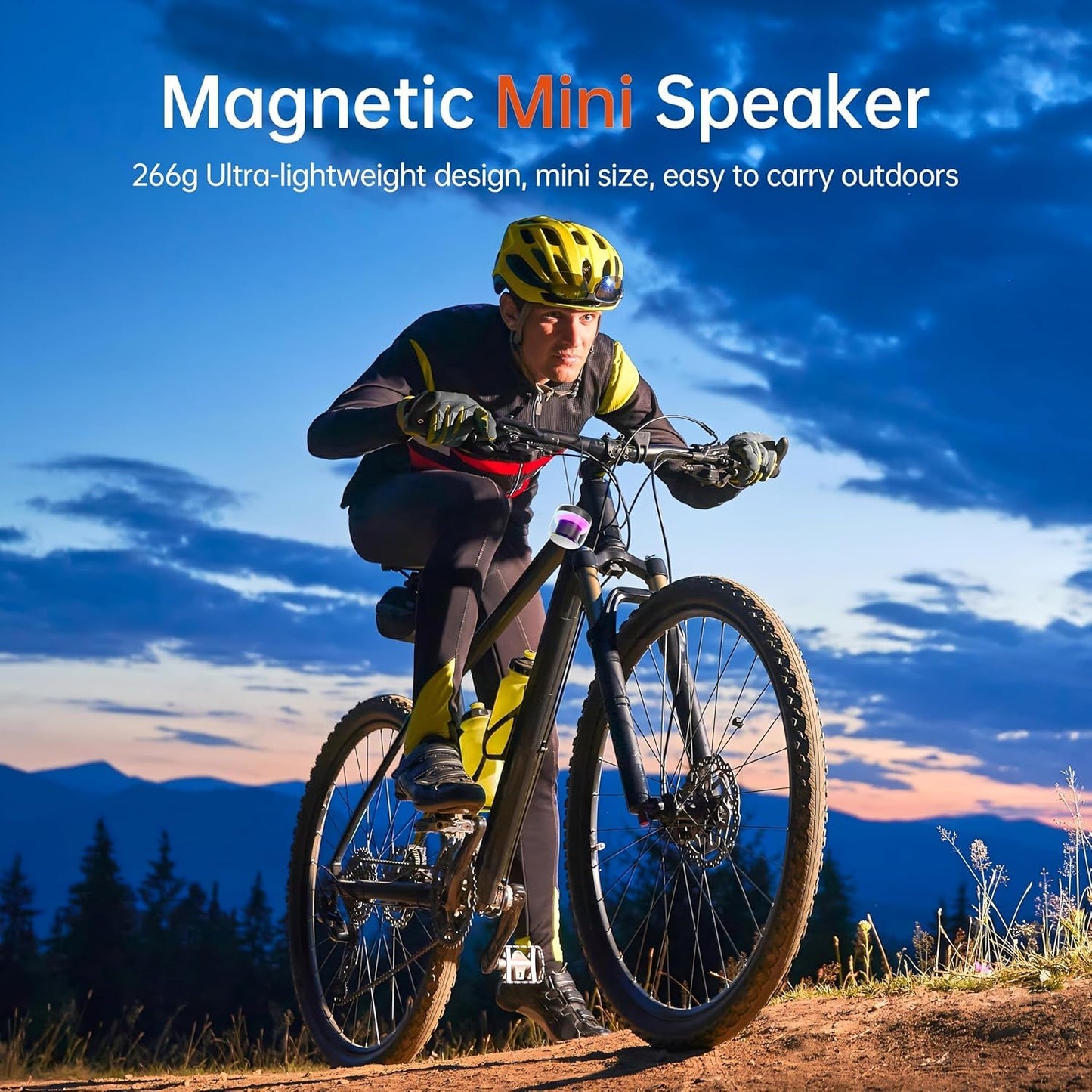 PRSCFUM Bluetooth Speaker, Mini Speaker with RGB Lights, 4H Playtime with Stereo Sound Bass, TF-Card USB, IPX7 Waterproof True Wireless Pairing for Travel, Sport, Party, Black