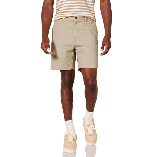 Amazon Essentials Men's Classic-Fit 7" Chino Shorts, Khaki, 34
