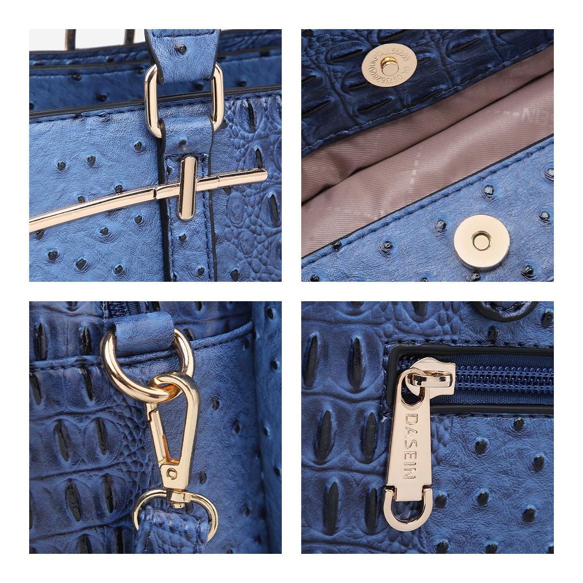 Women Handbag Wallet Tote Shoulder Hobo Bag Top Handle Satchel Purse Set 2pcs with 3 Compartments