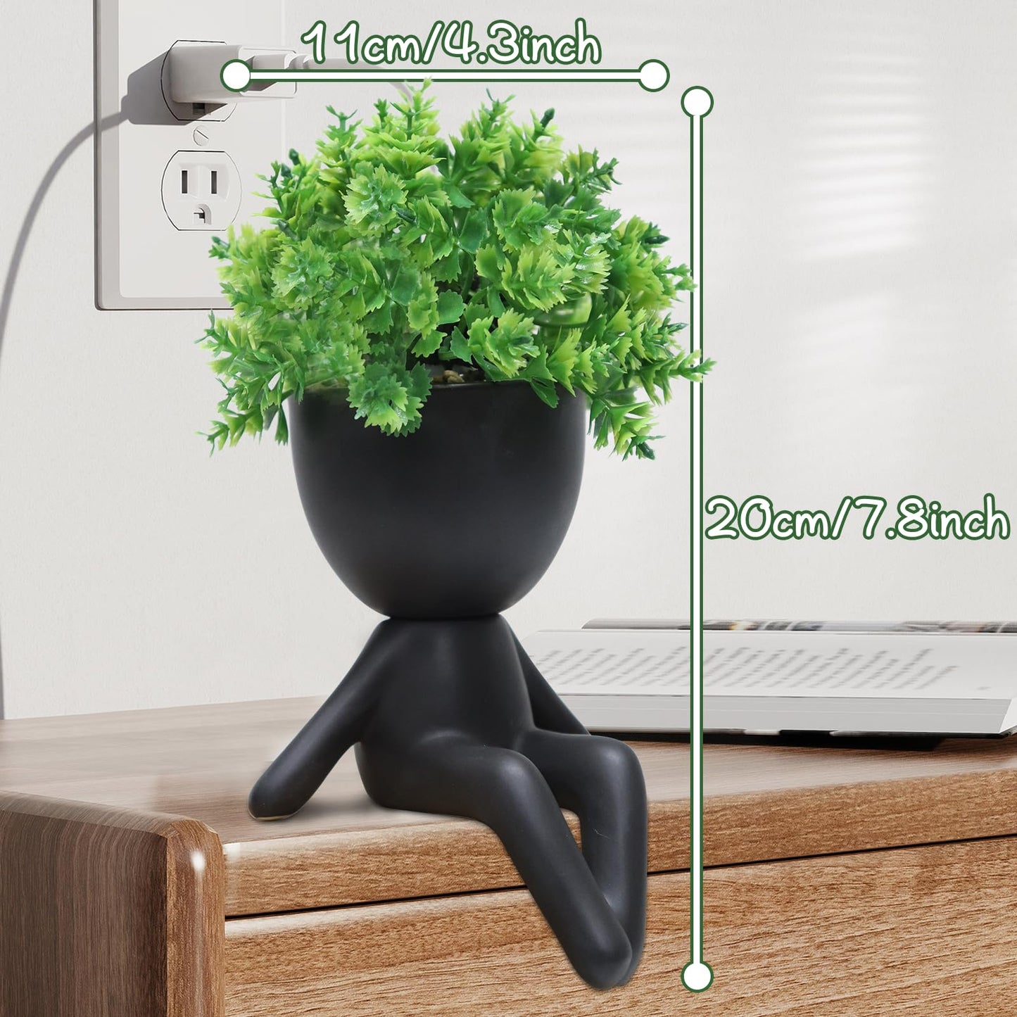 Zerzsy Fake Plants Succulents Plants Office Table Decor Indoor Mini Succulent Plant- Cute Fake Plant Bathroom Decoration Set of 1