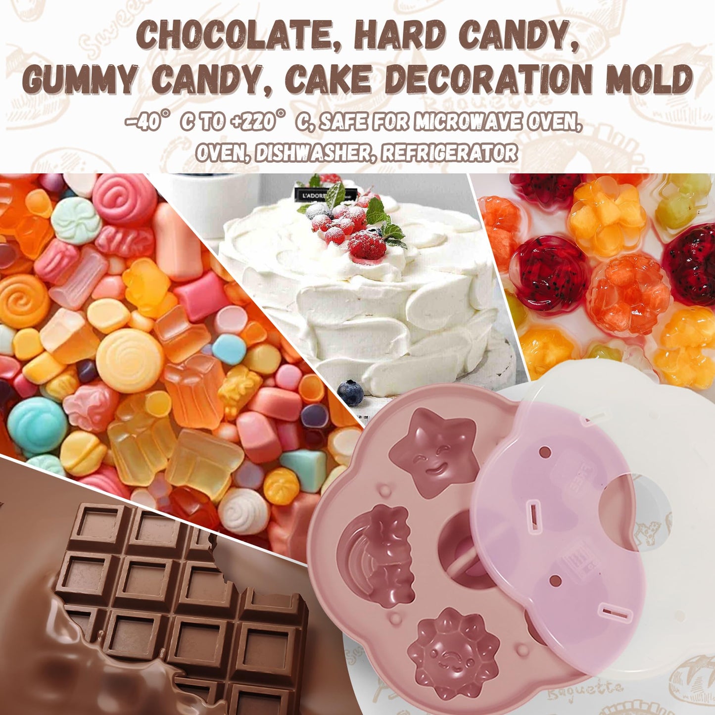 MIICASA Silicone Baby Feeding Set, Baby Led Weaning Supplies, Baby Food Tableware Silicone Suction Plate, Bowl, Spoons, Fork, Waterproof Bib, Cup & Complementary Food Cake Mold, Baby Eating Utensils