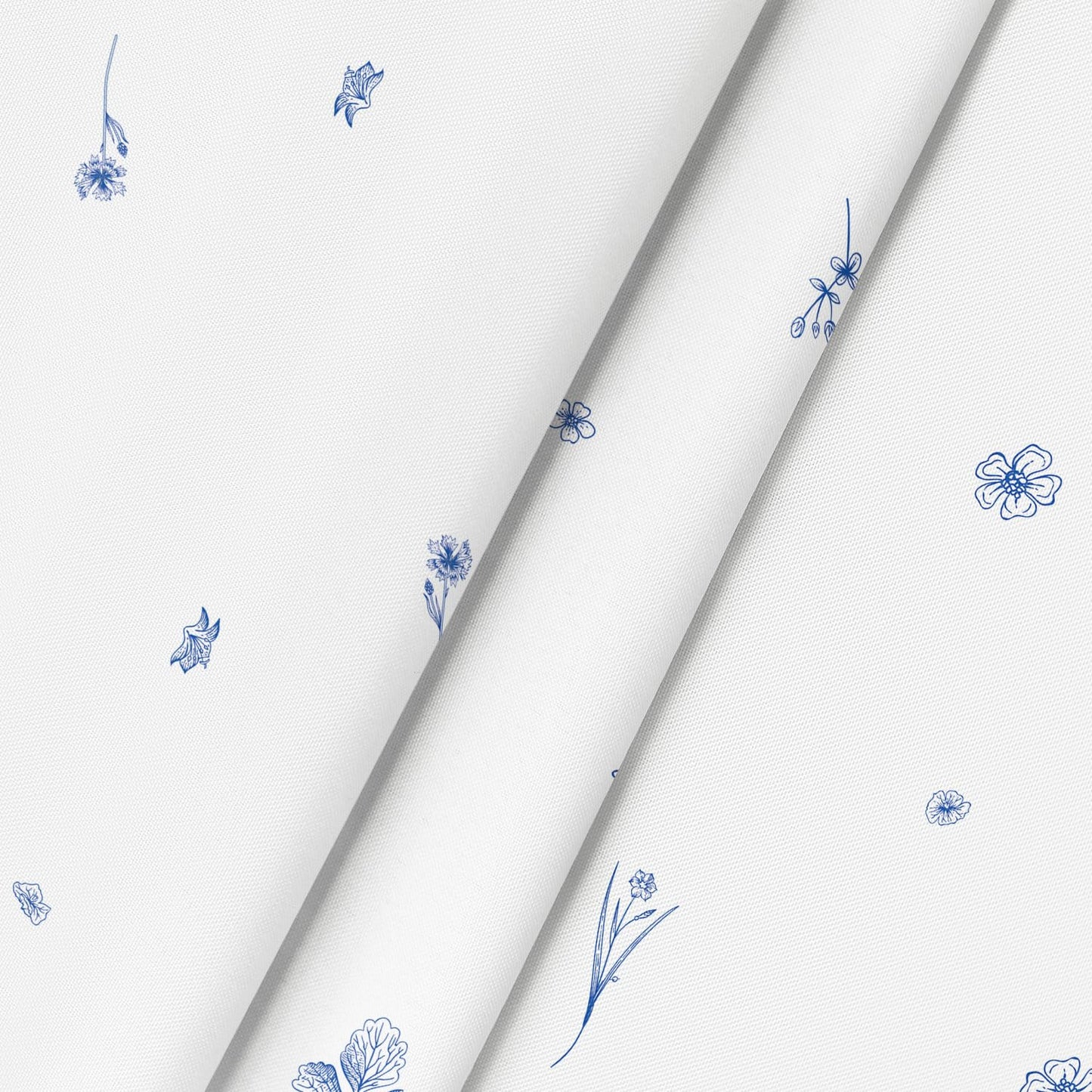 Horaldaily Spring Summer Tablecloth 60×84 Inch Rectangular, Wild Flowers Floral Blue Washable Seasonal Table Cover for Party Picnic Dinner Decor