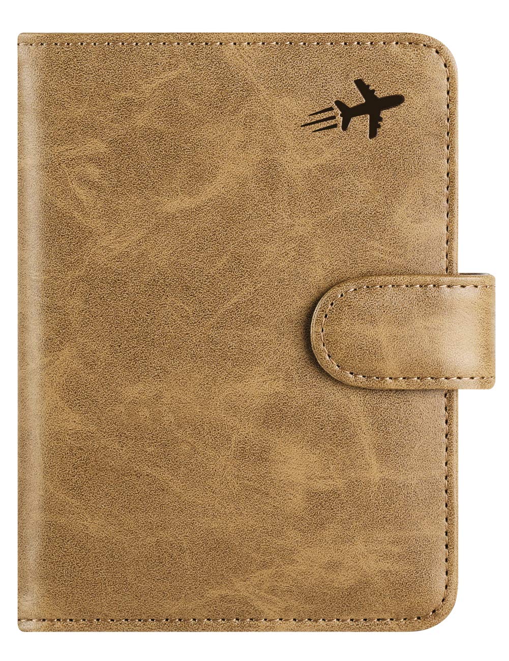 Passport Holder Cover Wallet RFID Blocking Leather Card Case Travel Accessories for Women Men (Pink)