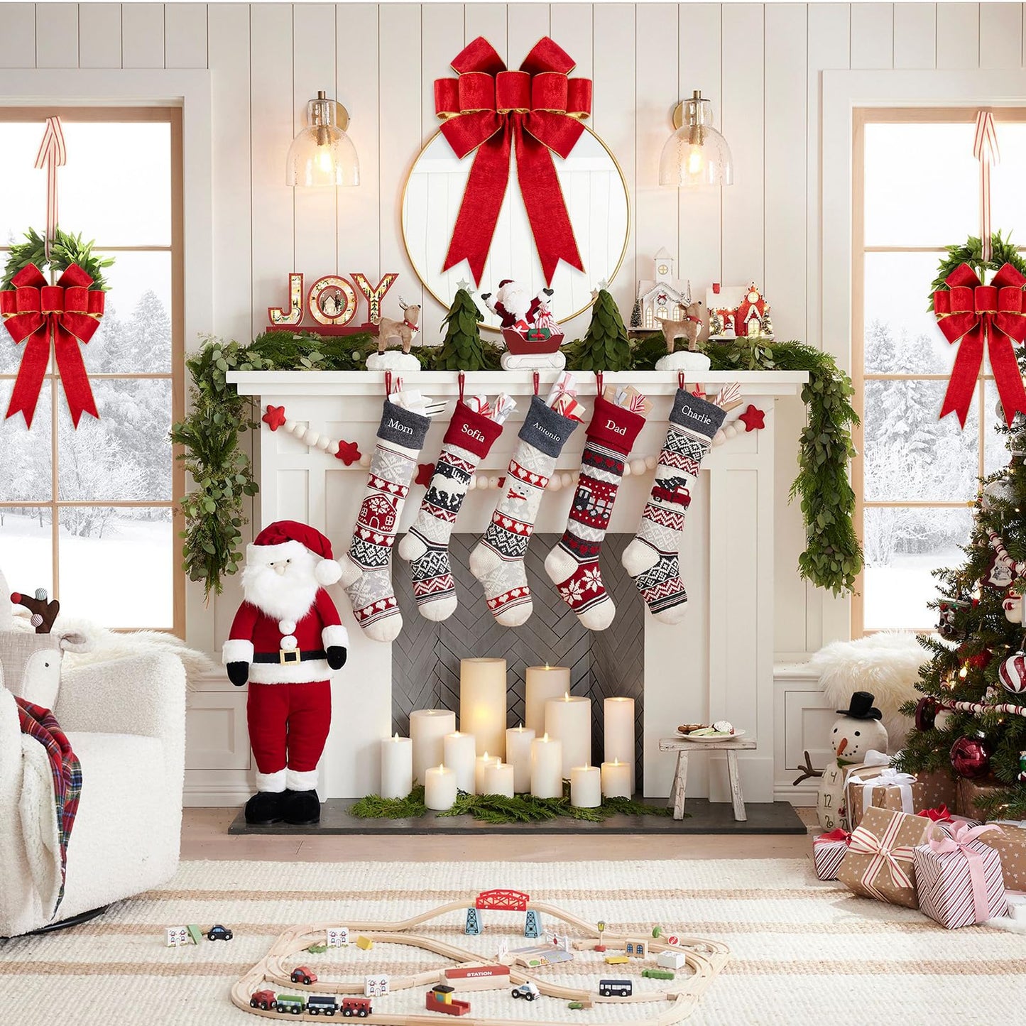 Utehilly 1Pack Large Christmas Bows Velvet Red Bows Holiday Red Christmas Bows Decorations for Wreath Velvet Bows Decor for Christmas Tree Topper, Front Door, Outdoor(14 * 12 inch)