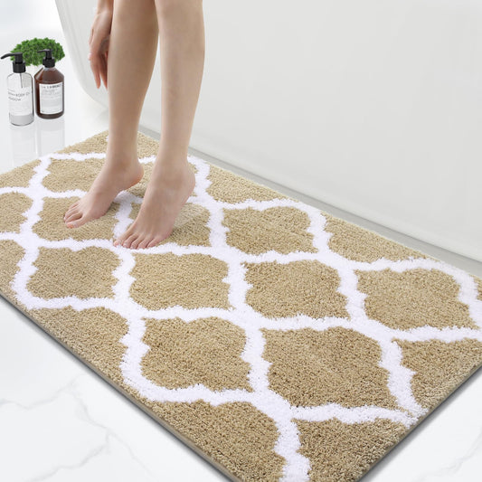 OLANLY U-Shaped Bathroom Rug 24x20 – Soft Absorbent Microfiber, Non-Slip Plush Shaggy Mat, Machine Washable Contour Bath Rug for Toilet Base, Grey