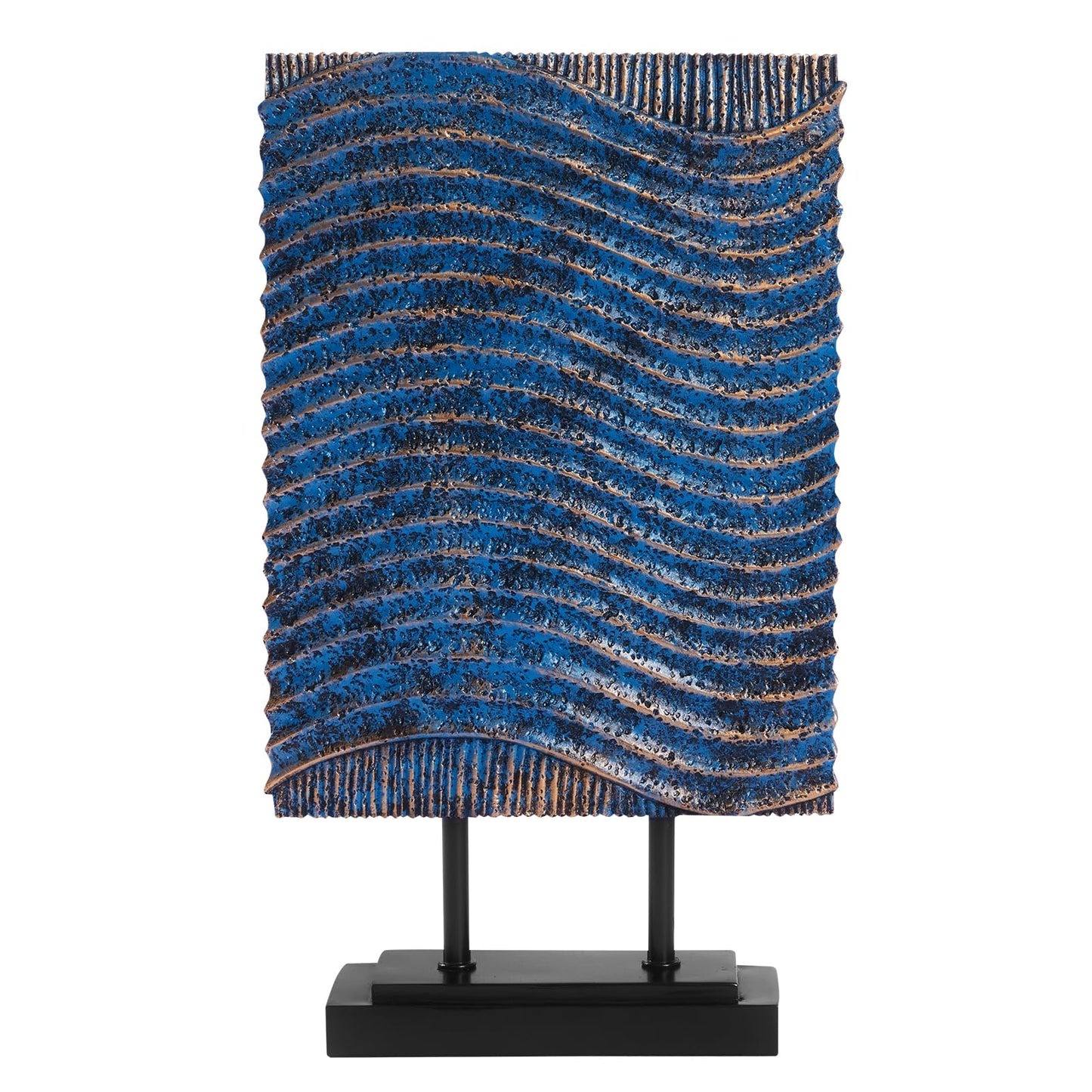 CECEQU Modern Sail Statues | Abstract Decorative Sculptures, Decor Items for Home Decor Accents, Ideal for Office, Living Room, Entry Table, Tabletop, Above Cabinet Decorations (Blue Vertical Bar)