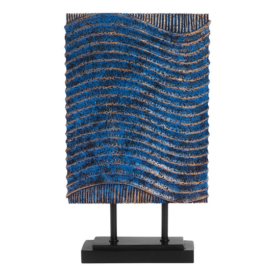 CECEQU Modern Sail Statues | Abstract Decorative Sculptures, Decor Items for Home Decor Accents, Ideal for Office, Living Room, Entry Table, Tabletop, Above Cabinet Decorations (Blue Vertical Bar)