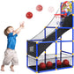 AOKESI Arcade Basketball Game Set Indoor for Kids Basketball Hoop Outdoor Sports Play Toy for Toddler Boys Girls 3-5 6-7 8-12 Years Old Adjustable Height with 4 Balls