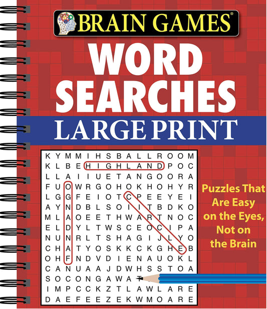 Brain Games - Word Searches - Large Print (Red) (Brain Games Large Print)