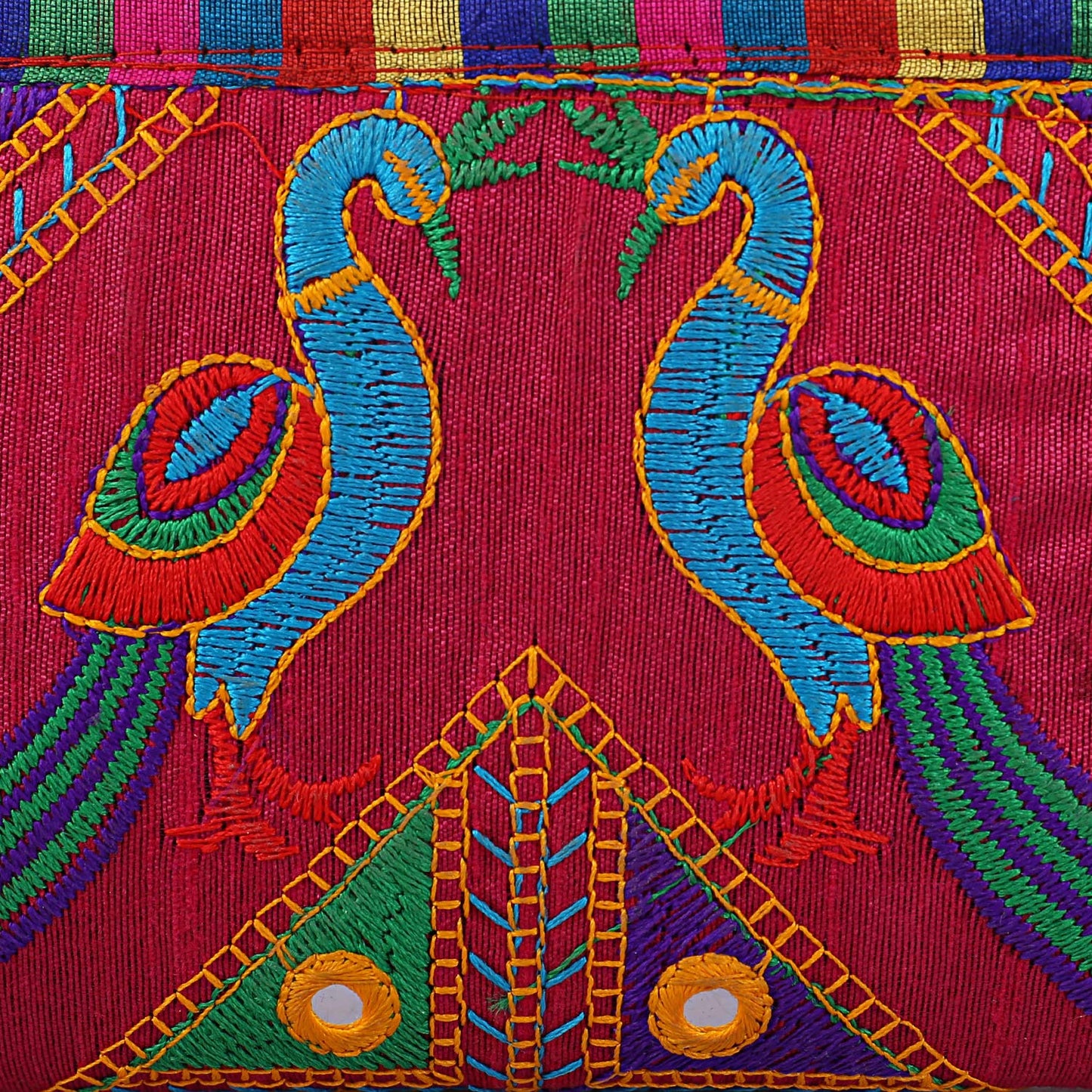 Pink Clutch Bags for Women - Rajasthani Hand Embroidered Mini Hand Bag Women's Cluches for Wedding Party Gifts