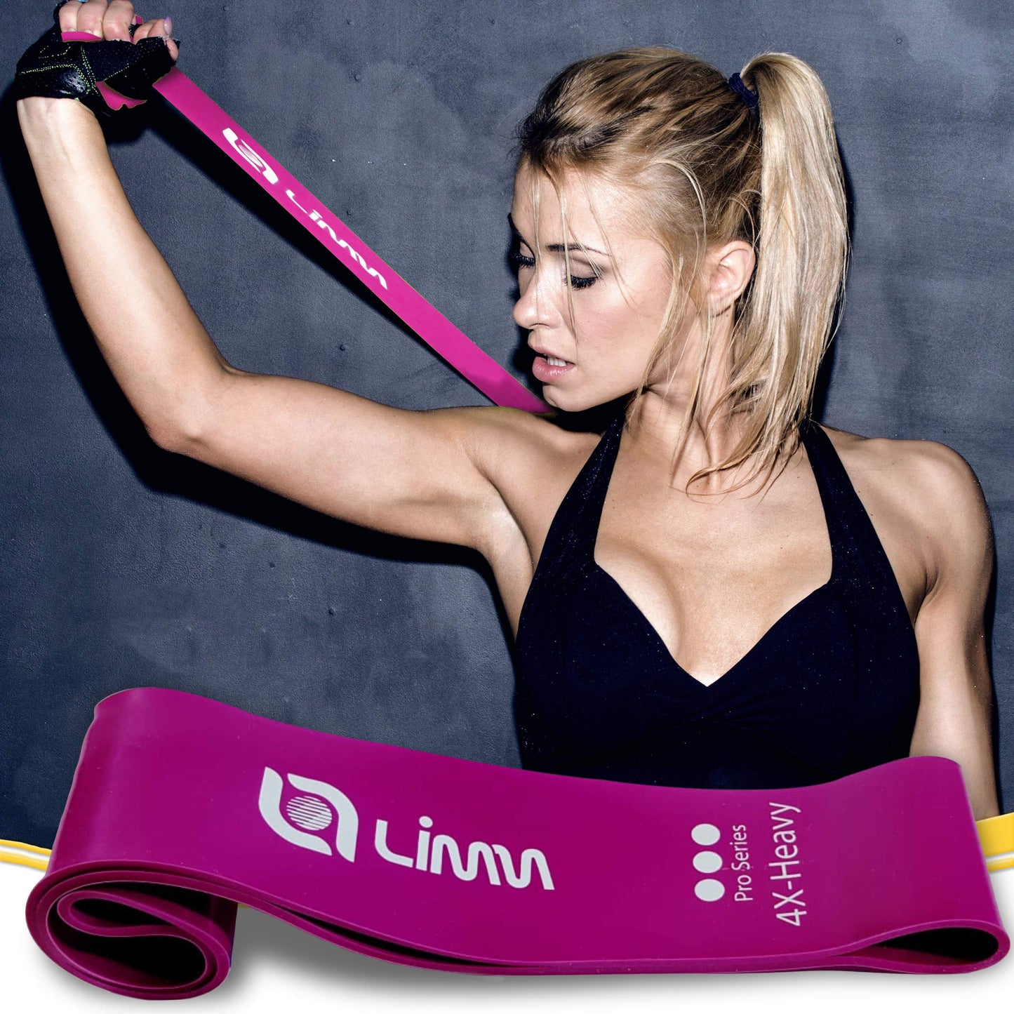 Limm Resistance Loop Exercise Bands - Set of 3 Bands for Working Out with Instruction Guide & Carry Bag - Mini Resistance Bands for Home Workouts, 12" x 2"