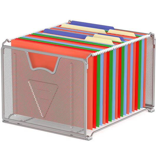 Simple Houseware Mesh Hanging File Folder Organizer, Black