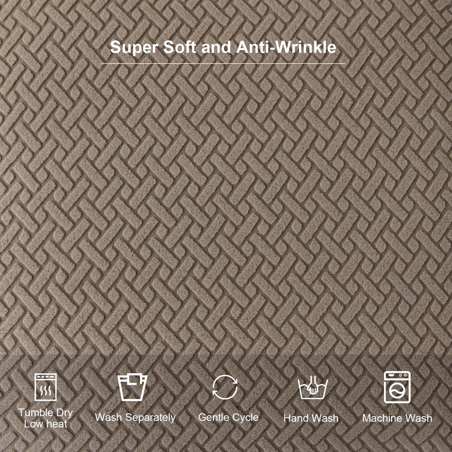 Genina Seat Covers for Dining Room Chair Seat Slipcovers Kitchen Chair Covers (Taupe, 6 Pcs)