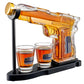 Gifts for Men Dad, 10.1 Oz Whiskey Gun Decanter Set + 2 Bullet Glasses - Unique Birthday Pistol Gift Ideas Daughter Son, Personalized Liquor Dispenser - Scotch Bourbon Vodka, Him, Brother Husband