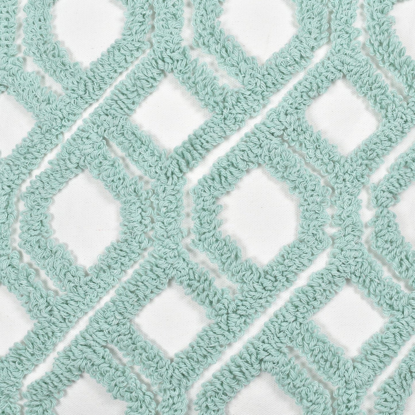 LOOPUINHOM Boho Pillow Covers 18X18 Inch Boho Tufted Throw Pillow Covers Decorative Tassels Cushion Cover Farmhouse Pillow Case for Couch Sofa Bed Living Room Bedroom, Aqua Green