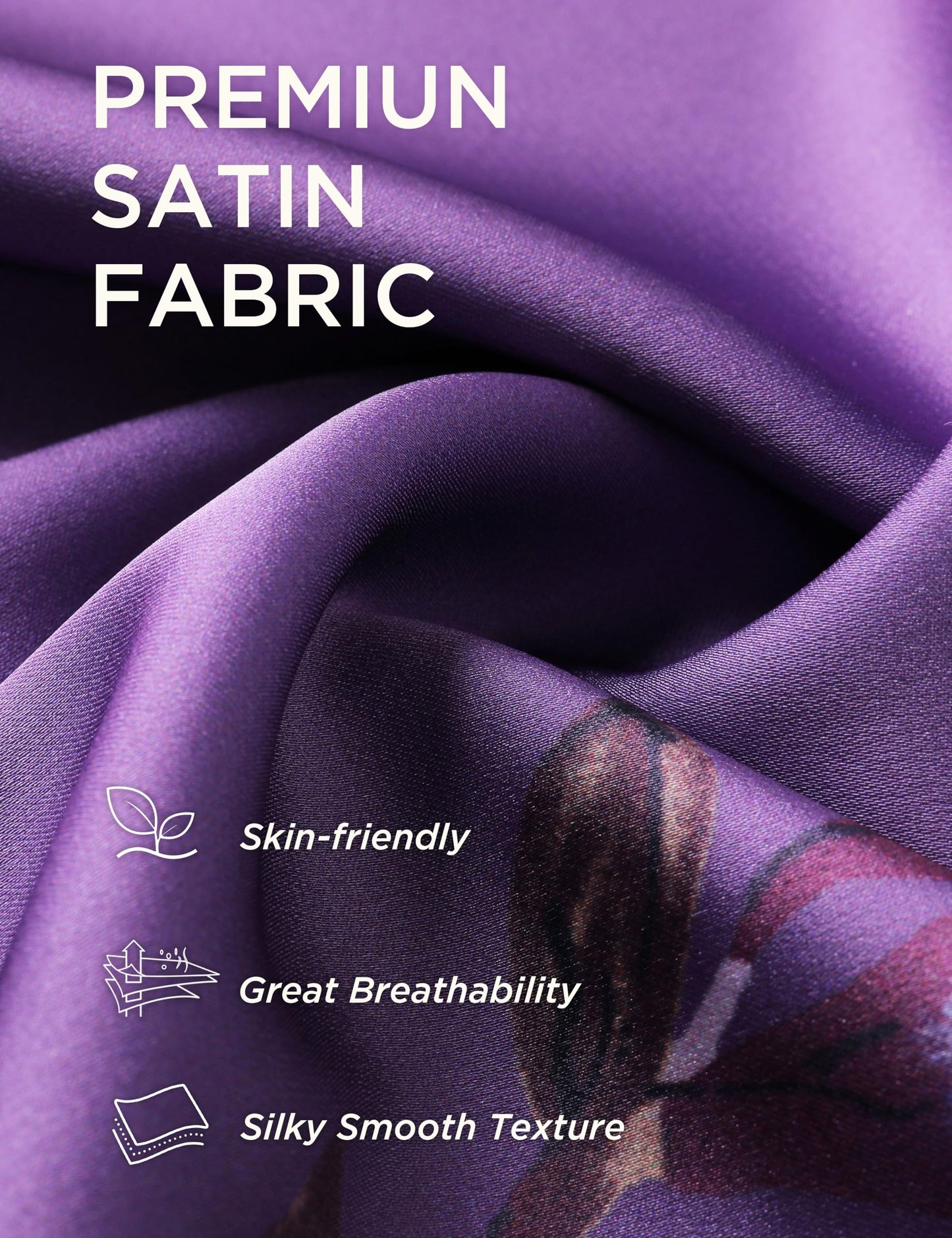 BABEYOND Women's Kimono Robe Long Satin Silky Floral Lightweight Bridesmaid Wedding Bachelorette Party Robe