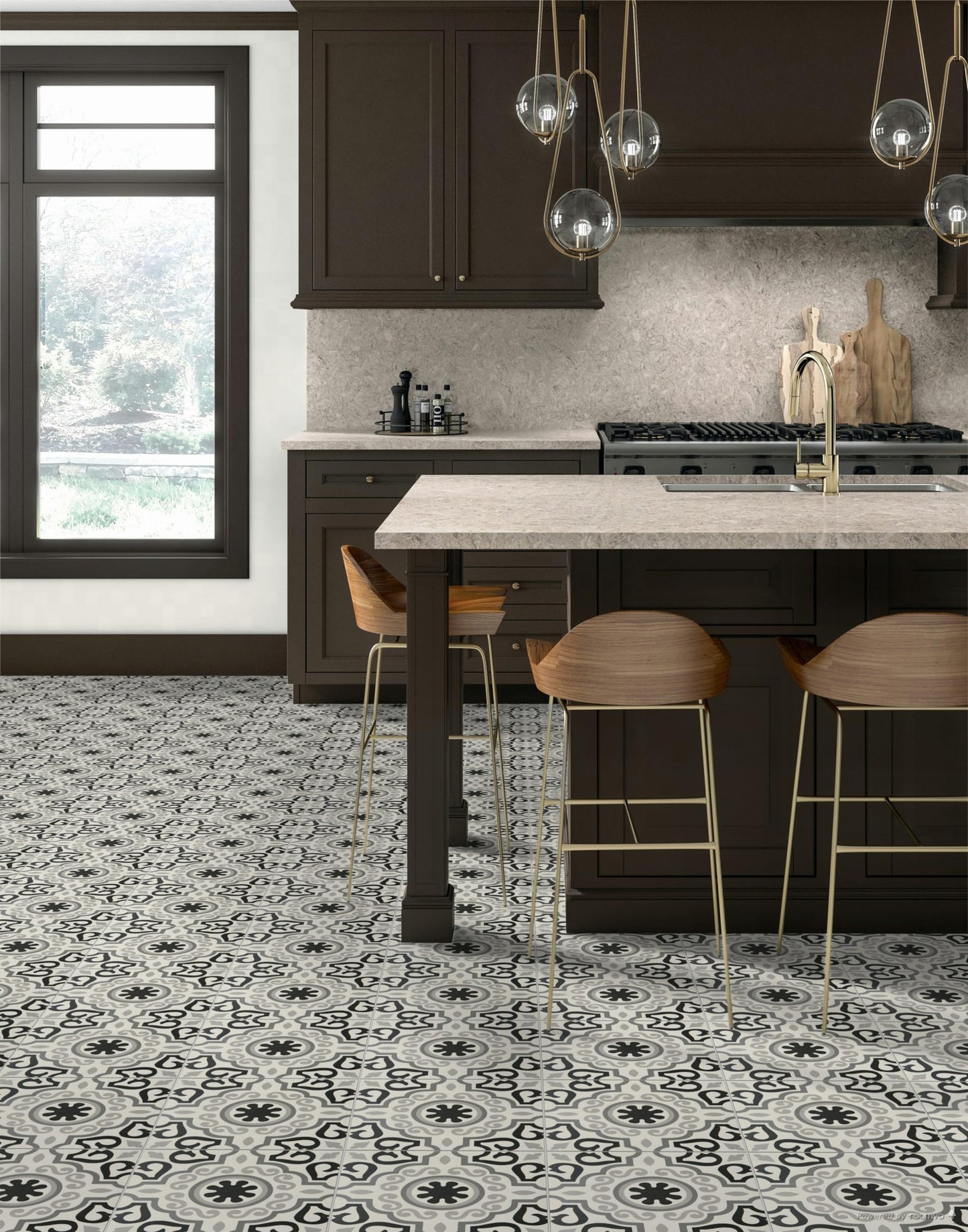 12x12 Marseille Encaustic Pattern Ceramic Tile Floor Wall (4)