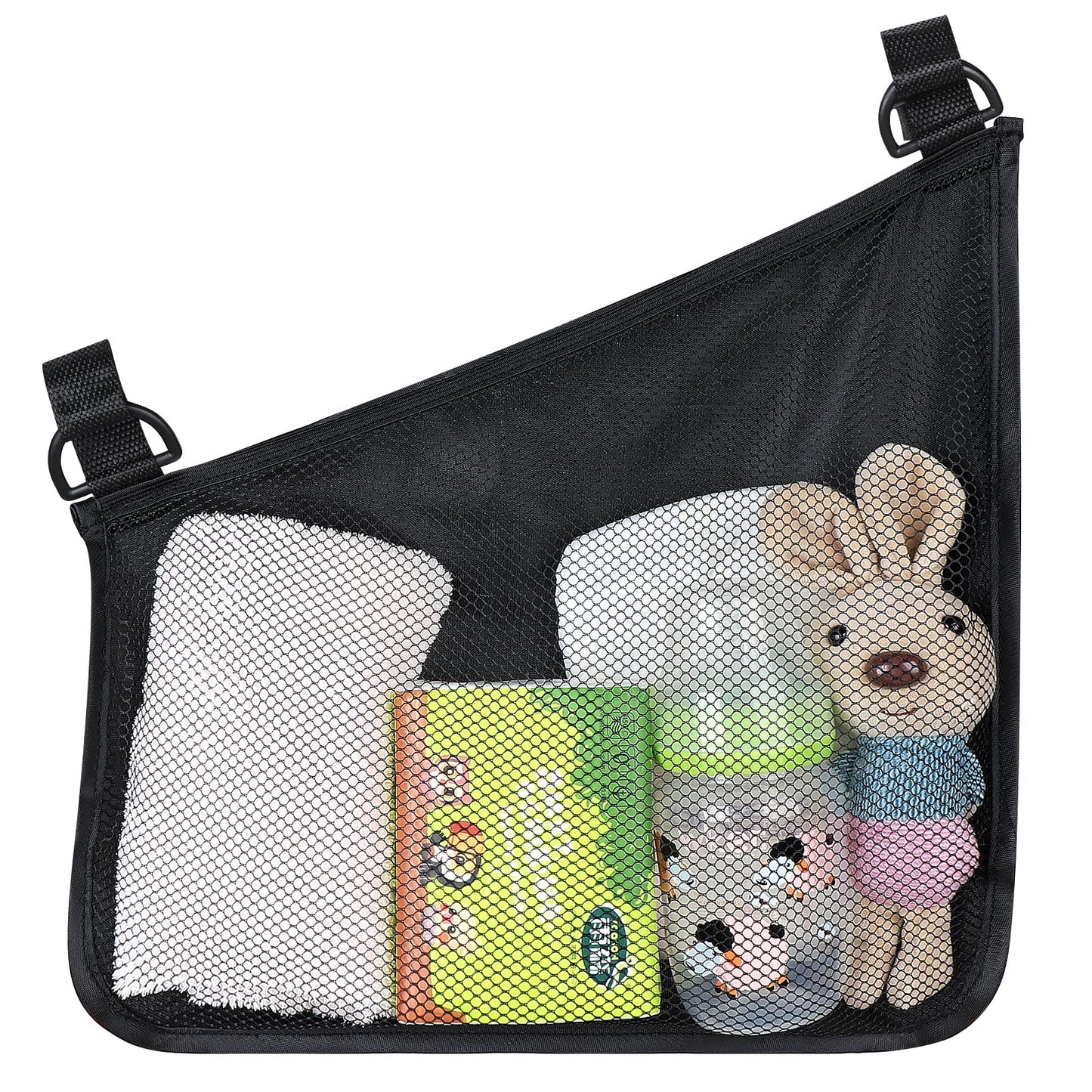 Accmor Universal Stroller Organizer, Side Sling Stroller Organizer, Mesh Cargo Net Stroller Storage Caddy Accessories, Stroller Bag Accessories Fits for Uppababy, Nuna, Baby Jogger, Doona Strollers