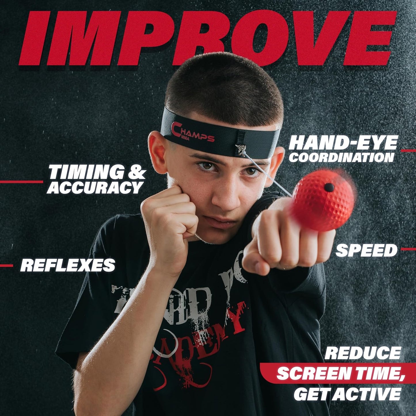 Boxing Reflex Ball Set with Punch Counter App– 4 Boxing Balls with Varying Weights, Headband and 4 Spare Strings to Improve Speed, Hand-Eye Coordination for Men, Kids Boxing Equipment MMA Gear Gift