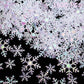 1600 Pieces 3 Size Snowflake Confetti Christmas Snowflake Glitter Confetti Table Decor for Winter Xmas Party Wonderland Party Supplies DIY Craft(White)