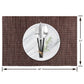 CK Home Vinyl Placemats (18" x 12") Set of 4, Brown Basketweave Table Mats for Indoor or Outdoor, Washable.