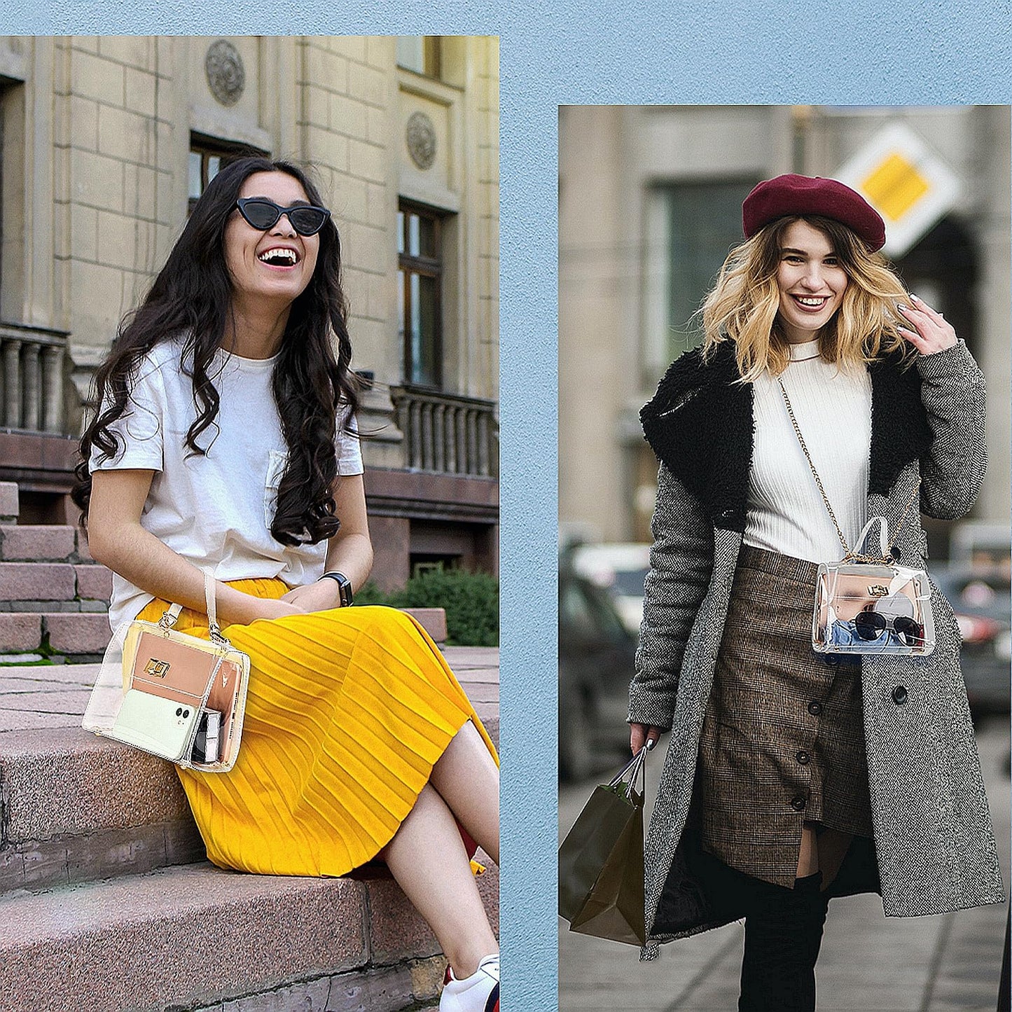 VUIASK Clear Bag For Stadium Events, Clear Purse For Women, Trendy Gift, Shoulder Bag & Fashion Handbags Stadium Approved Events Festivals