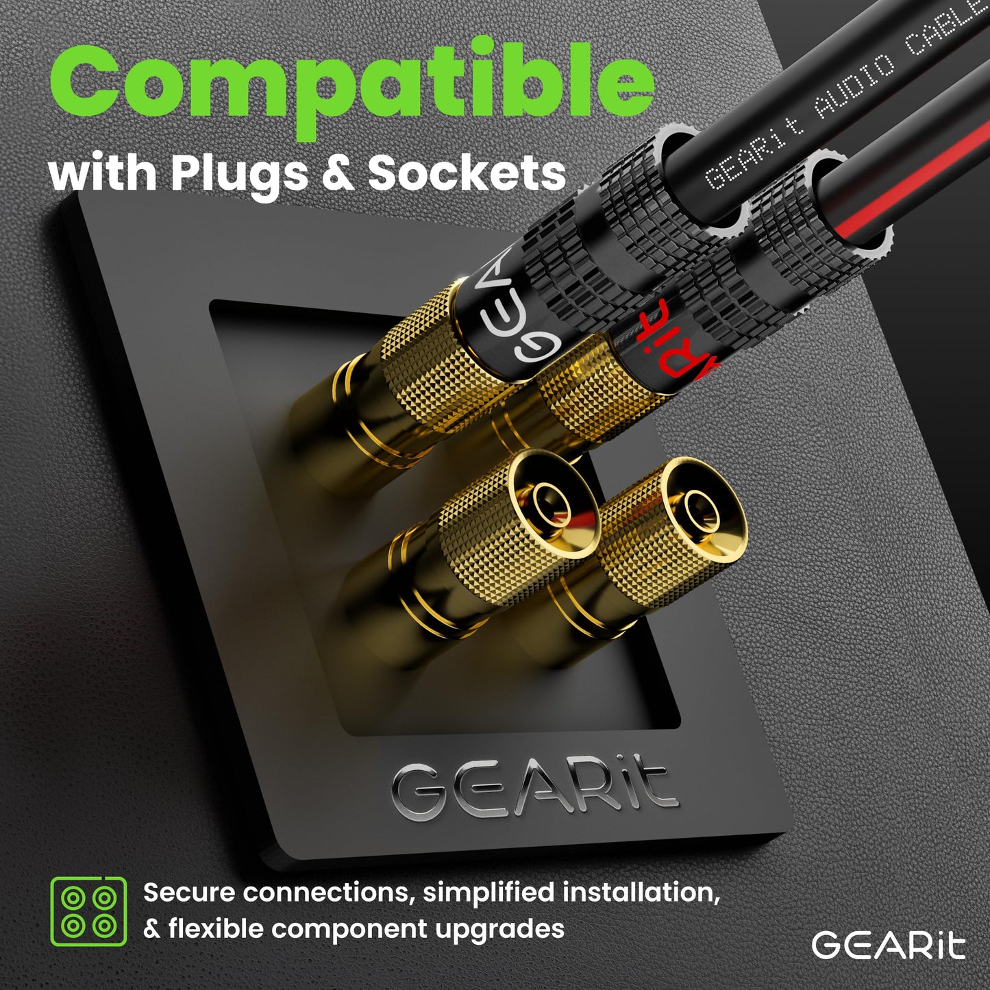 14AWG Speaker Wire, GearIT Pro Series 14 AWG Gauge Speaker Wire Cable (100 Feet / 30.48 Meters) Great Use for Home Theater Speakers and Car Speakers Black