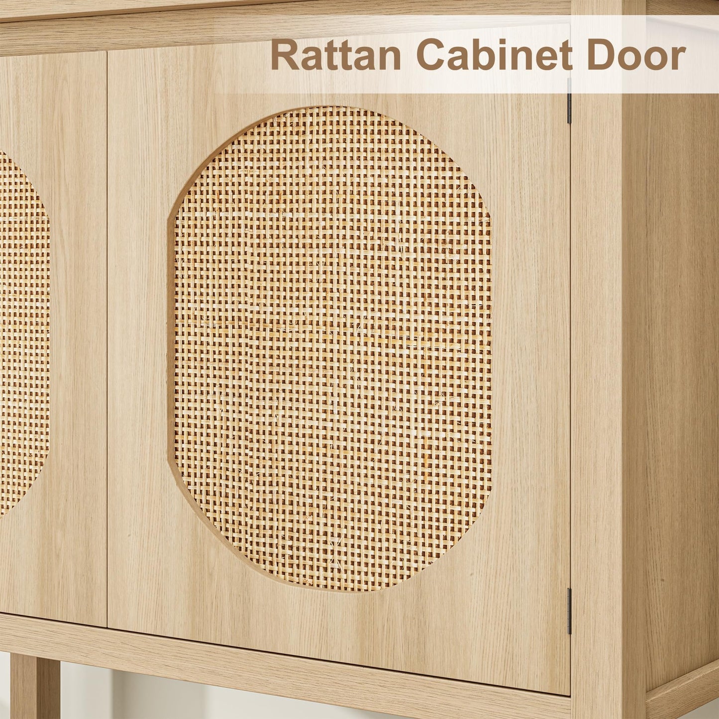 CABIHOME Farmhouse Console Table, Sofa Table with 2-Door, Entryway Table with Storage Shelf, Hallway Table, Coffee Bar for Living Room, Office, Couch